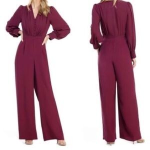 GAL MEETS GLAM CC Jessamyn Wide Leg Jumpsuit 6